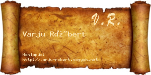 Varju Róbert névjegykártya