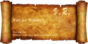 Varju Róbert névjegykártya