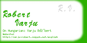 robert varju business card